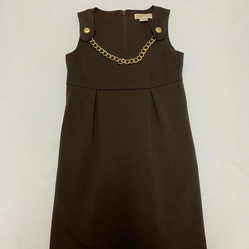 Michael Kors brown sheath jumper sleeveless dress - Picture 5 of 7